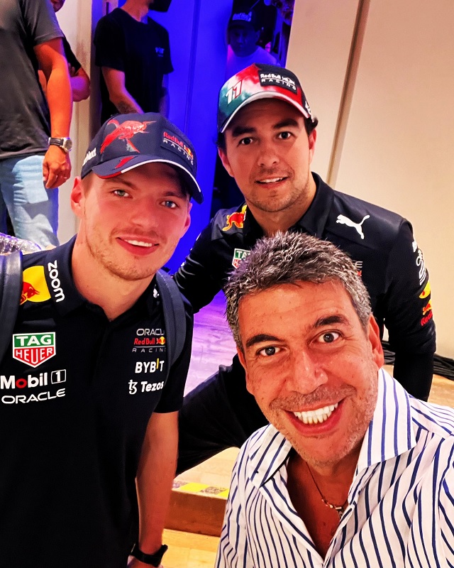 Sergio Pérez, Max Verstappen y Elías Ayub | Fórmula 1 | 2022
