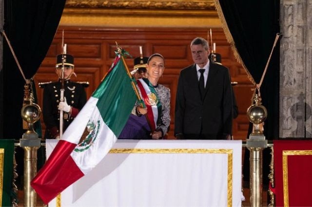 Claudia Sheinbaum en su primer Grito de Independencia