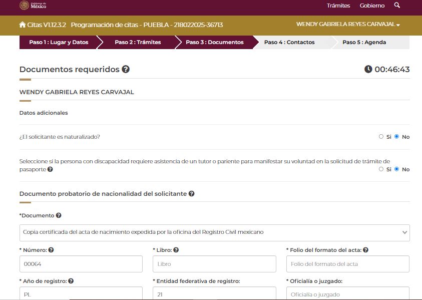 Pasos par agendar una cita para el trámite de pasaporte en Puebla