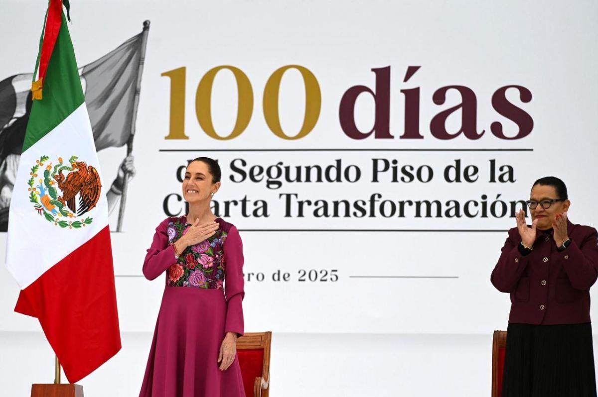 Claudia Sheinbaum en su informe de 100 días de gobierno