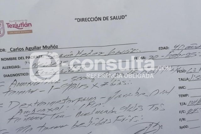 Receta falso médico de Teziutlán