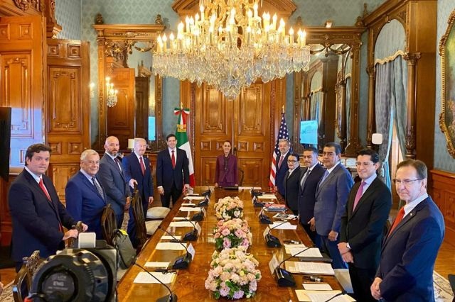 Desde Palacio Nacional, reunión con el secretario de Estado de EU y la presidenta Claudia Sheinbaum