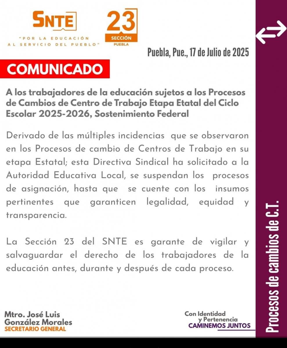 SNTE, SEP Puebla