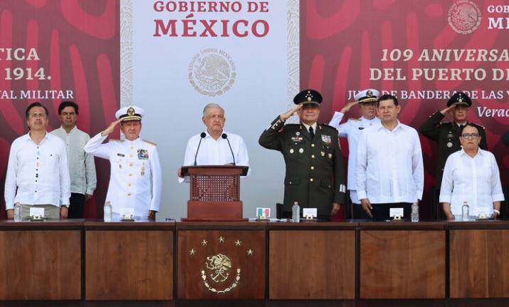 Presidente Andrés Manuel López Obrador durante su visita a Veracruz | Abril, 2022.