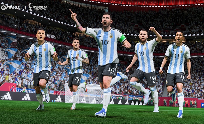 Selección de Argentina en simulación del Mundial de Qatar 2022 | EA Sports | 2022