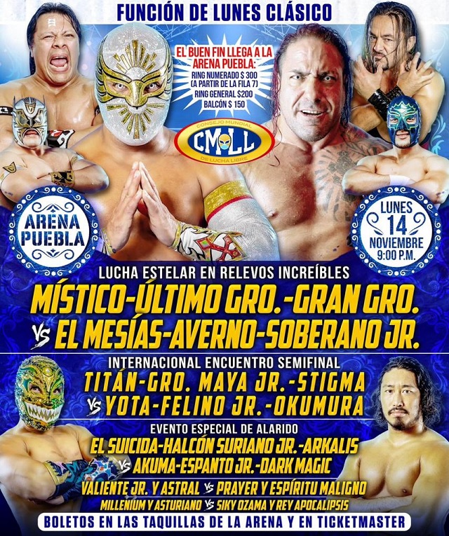 Buen Fin en la Arena Puebla | Lunes 14 de noviembre del 2022 | Lucha Libre CMLL