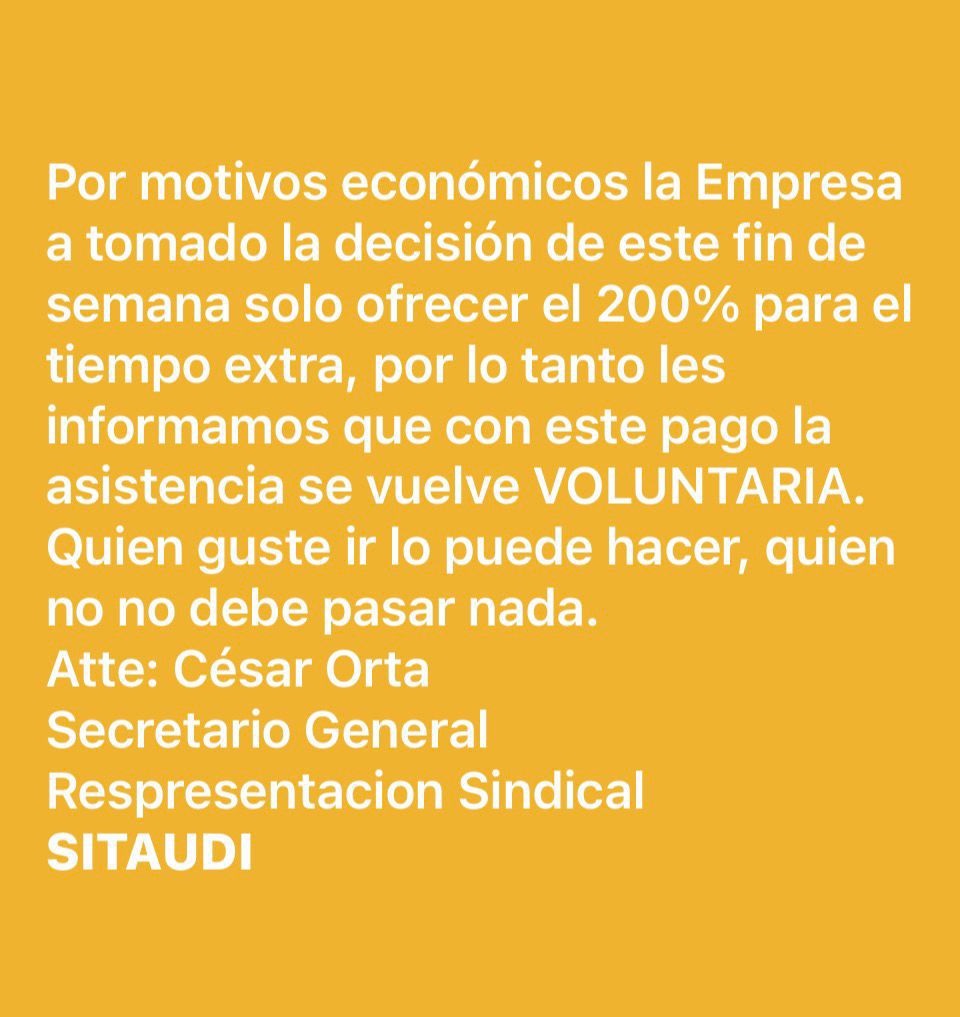 César Orta culpa a la empresa de reducción en el pago de horas extra