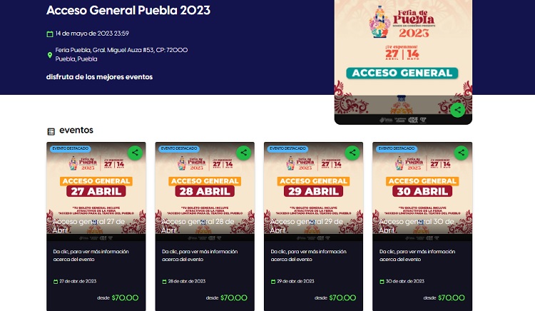 Feria de Puebla 2023: ¿cómo comprar boletos digitales?