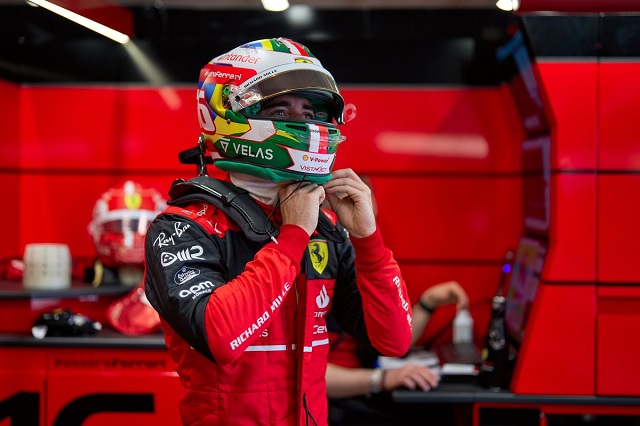 Charles Leclerc durante calificación del Gran Premio de Brasil | Fórmula 1 | 2022