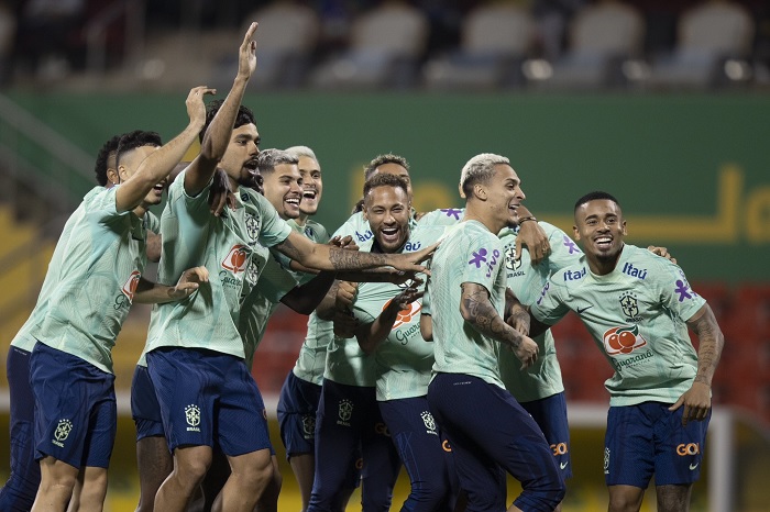 Selección de Brasil antes de debutar en el Mundial de Qatar 2022