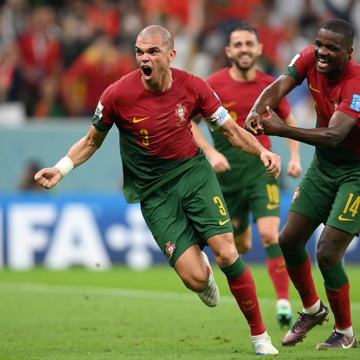 Pepe festejando gol ante Suiza | Portugal vs Suiza | Mundial de Qatar 2022