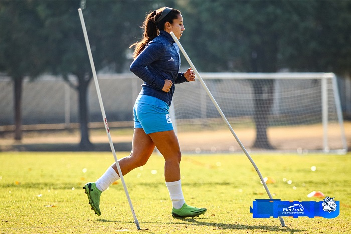 Dulce Martínez en regreso del Puebla Femenil a los entrenamientos | 2022