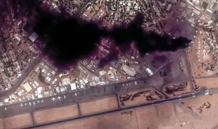 Combates en Sudán vistos desde el espacio.