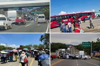 Bloqueos simultáneos en Oaxaca