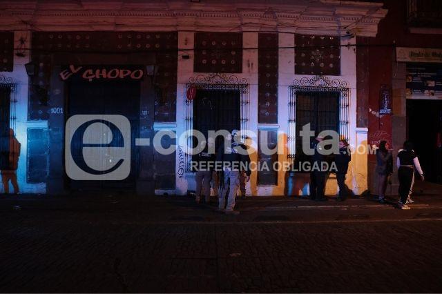 Fachada del bar El Chopo, donde la noche del domingo se registró una balacera que dejó dos heridos