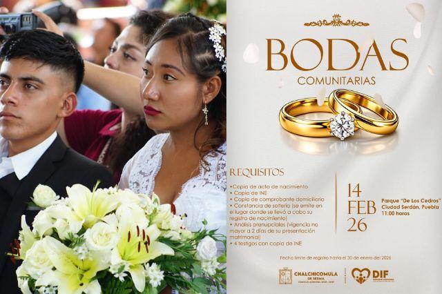 Bodas comunitarias en Serdán