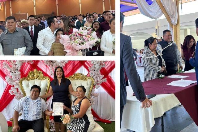 Bodas comunitarias en municipios de Puebla