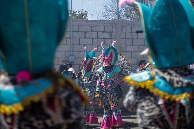 Personas durante carnaval de San Baltazar Campeche 