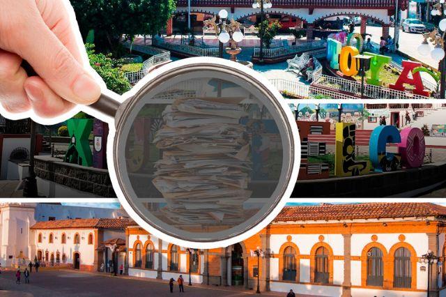 Fachadas de Ayuntamientos con lupa al frente 