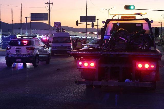 Aspecto del choque de motos en la 11 Sur que dejó dos muertas