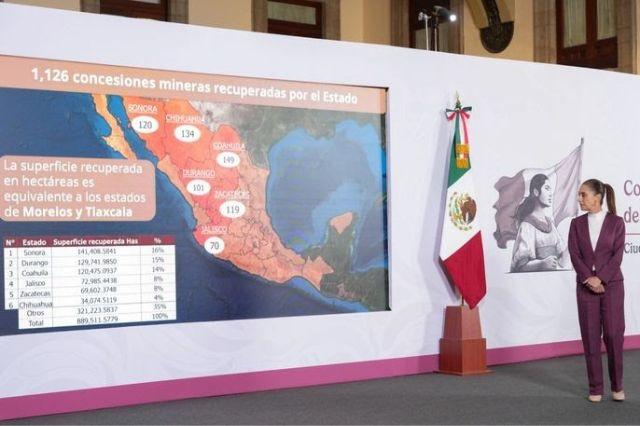 Claudia Sheinbaum anuncia recuperación de concesiones mineras