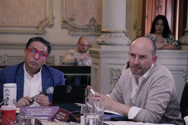 Regidor Franciso Ayala y el tesorero del municipio de Puebla Héctor González