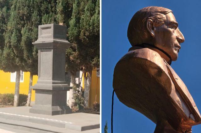 Desaparece busto de Benito Juárez en parque de Chalchicomula