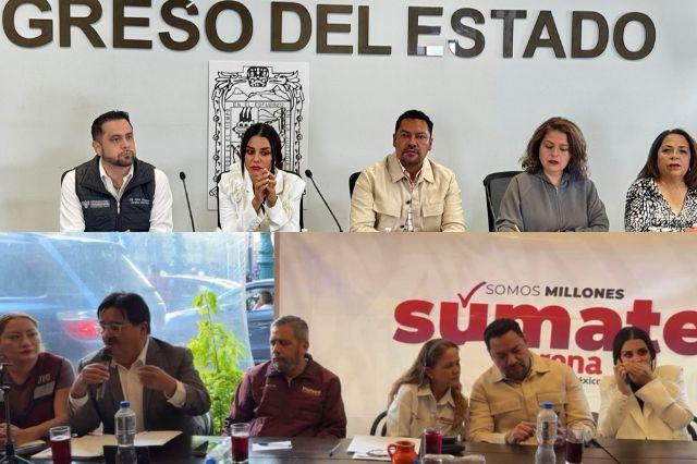 Diputados de Morena y comité de Morena