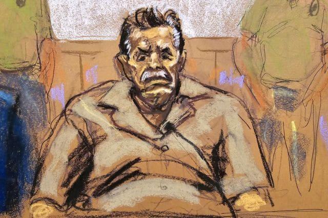 Dibujo de Ismael 'El Mayo' Zambada, en audiencia