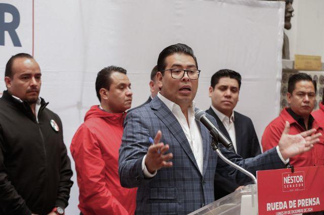Néstor Camarillo en rueda de prensa 