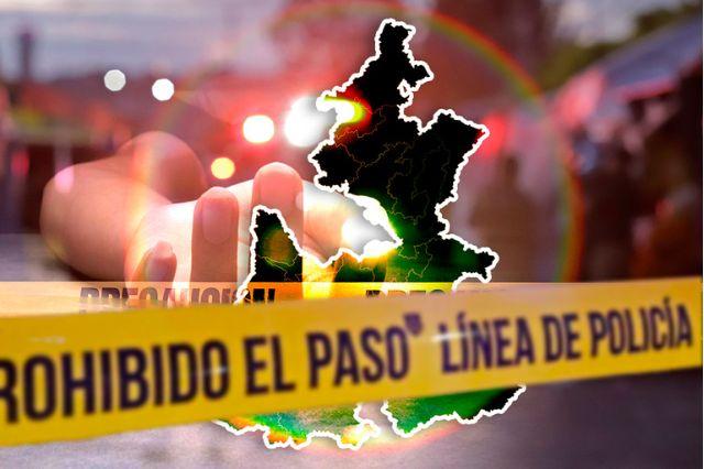 Mapa de Puebla con cinta de seguridad 