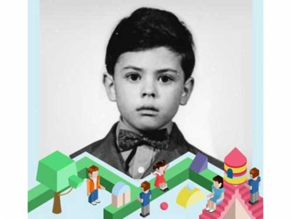 El mandatario, en una fotografía de su infancia