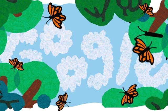 Google celebra la migración de la mariposa monarca con un doodle
