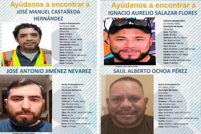 Imágenes de mineros desaparecidos en Sinaloa 