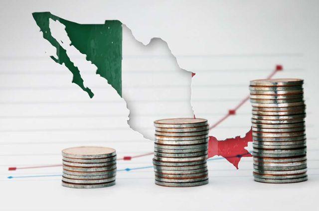 Mapa de México con monedas