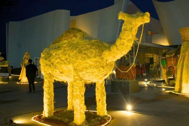 Figura gigante del nacimiento monumental, elaboradas en Huaquechula 