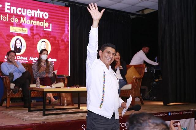 El senador Salomón Jara participó como invitado al primer encuentro estatal de morenaJe