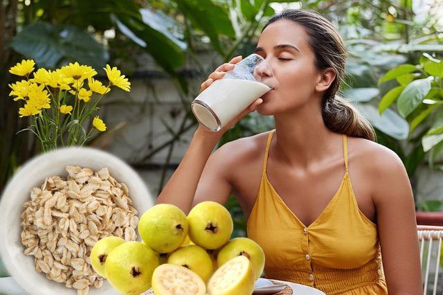 Licuado de avena con guayaba: sabor, fibra y energía en un vaso