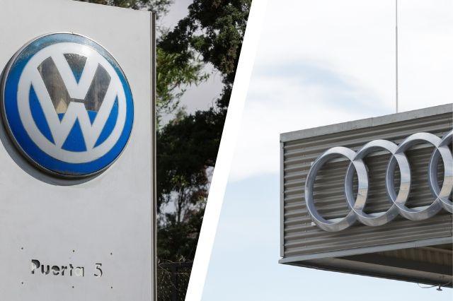 Logos de Volkswagen y de Audi (Foto ilustrativa)