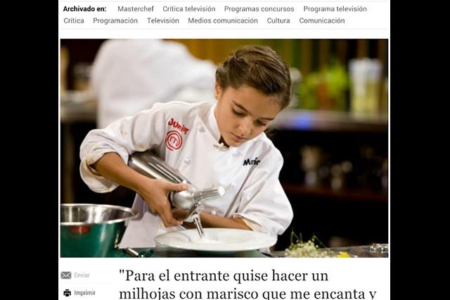 Sorprendente la actuación de María, chef nata de gran simpatía, talento y originalidad