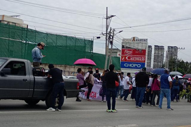 Protesta de trabajadores de Poder Judicial en Puebla 