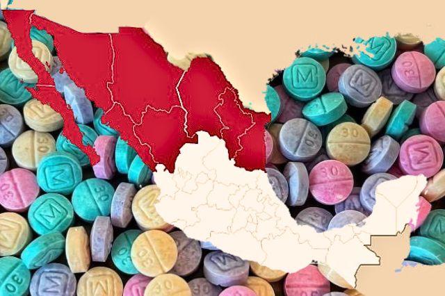 Mapa de México / Pastillas de colores