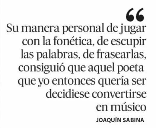 Creo que a Dylan “el Nobel le llega tarde”. Sabina