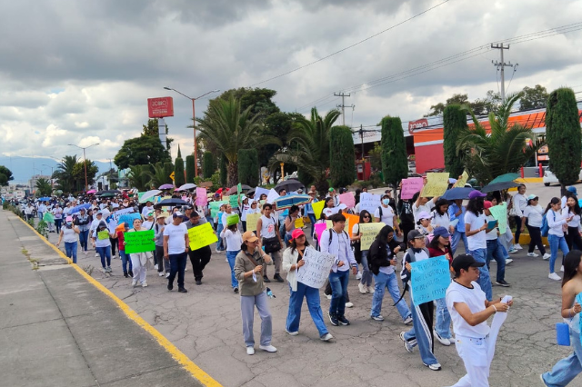 Manifestación del Tecnológico de Texmelucan
