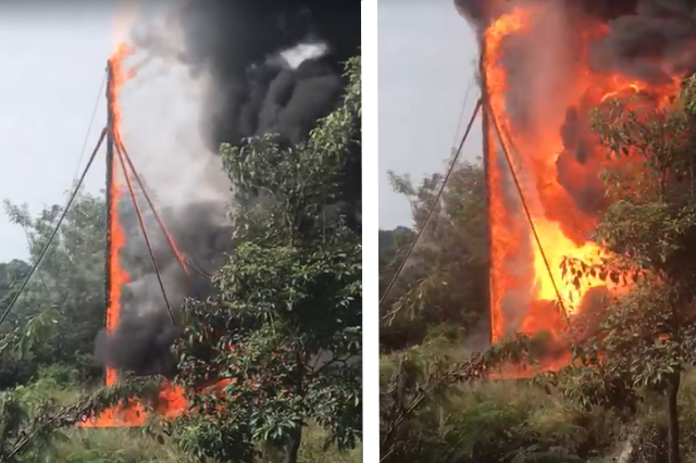 Incendio en macropera