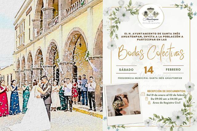 Bodas colectivas en Santa Inés Ahuatempan