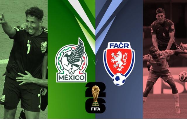 México y República Checa se enfrentan este miércoles en el Estadio Ciudad de México