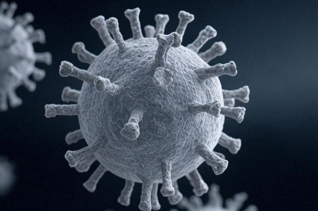 Imagen del virus de sarampión 