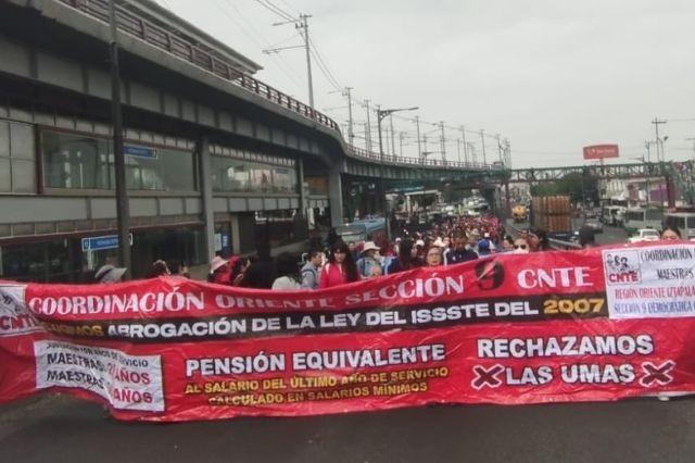 Manifestación de la CNTE en CDMX