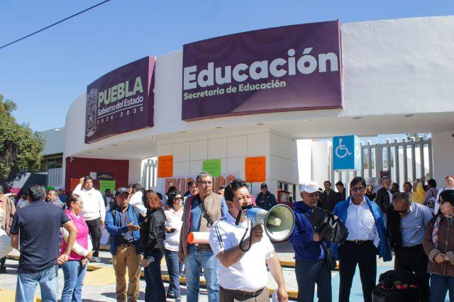 protesta de maestros en la SEP